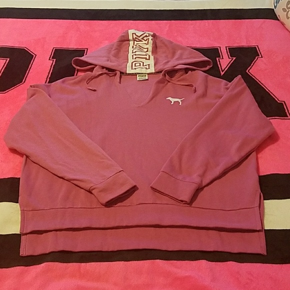 PINK Victoria's Secret Tops - NWOT Pink Nation High Low Hoodie